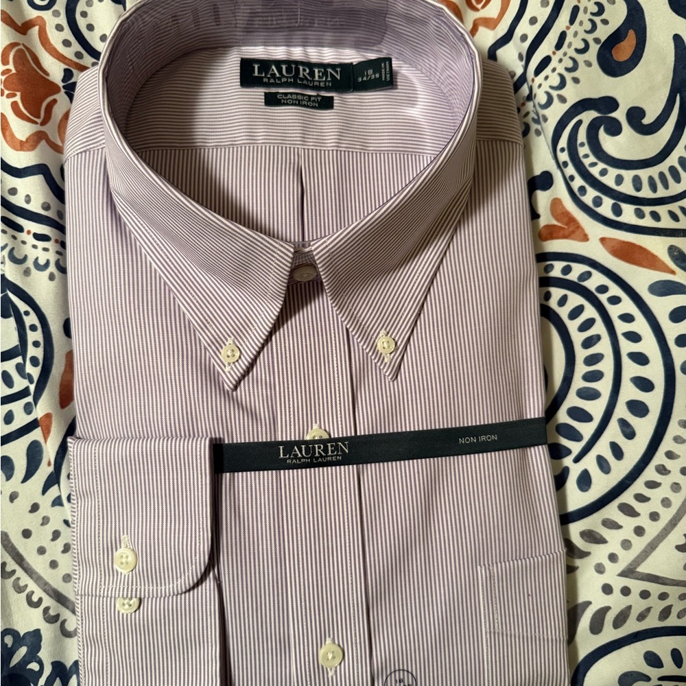NWT Ralph Lauren Men's Striped Dress Shirt